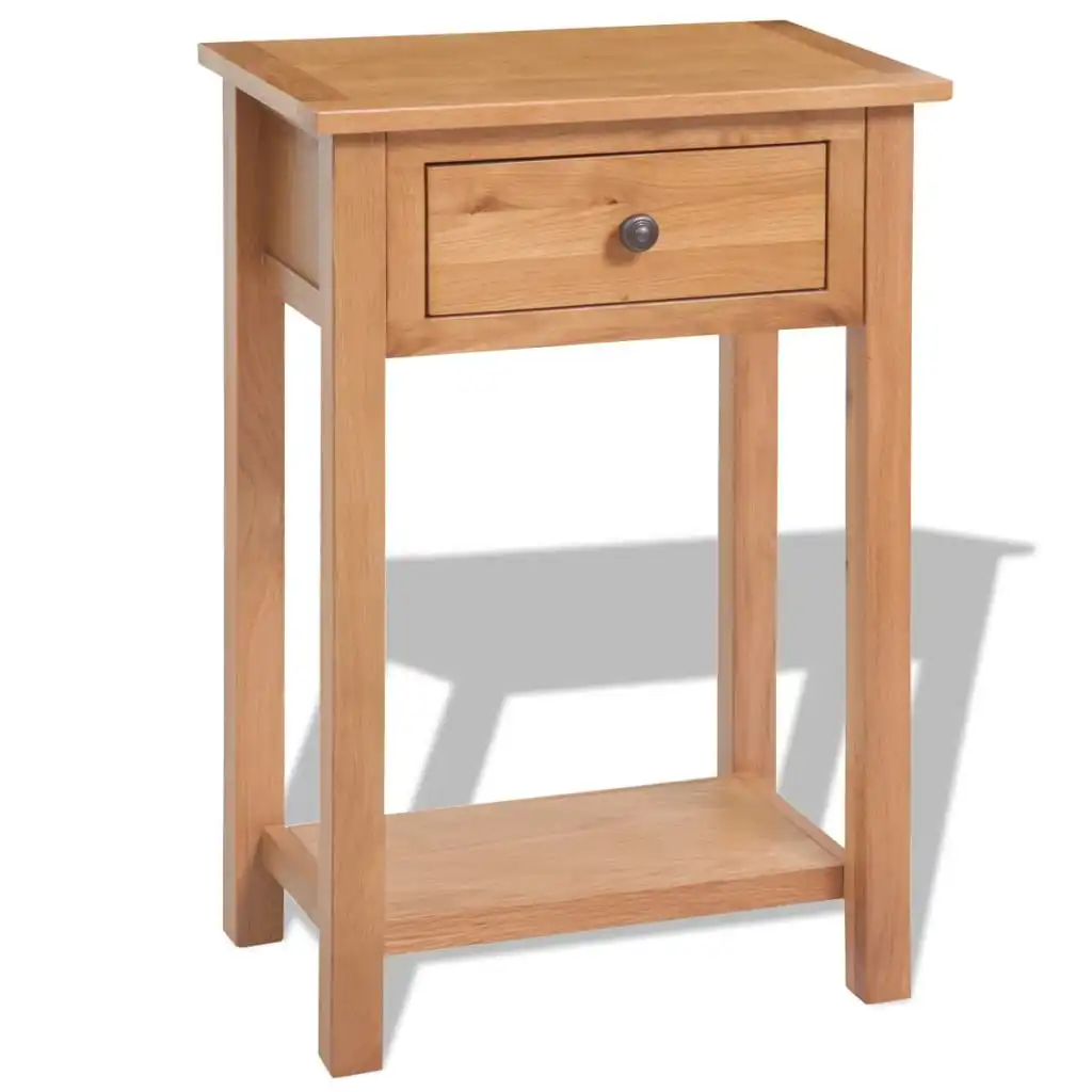 

Console Table, Solid Oak Wood Nightstands, Side Table, Bedrooms Furniture 50x32x75 cm
