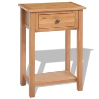 console table solid oak wood nightstands side table bedrooms furniture 50x32x75 cm