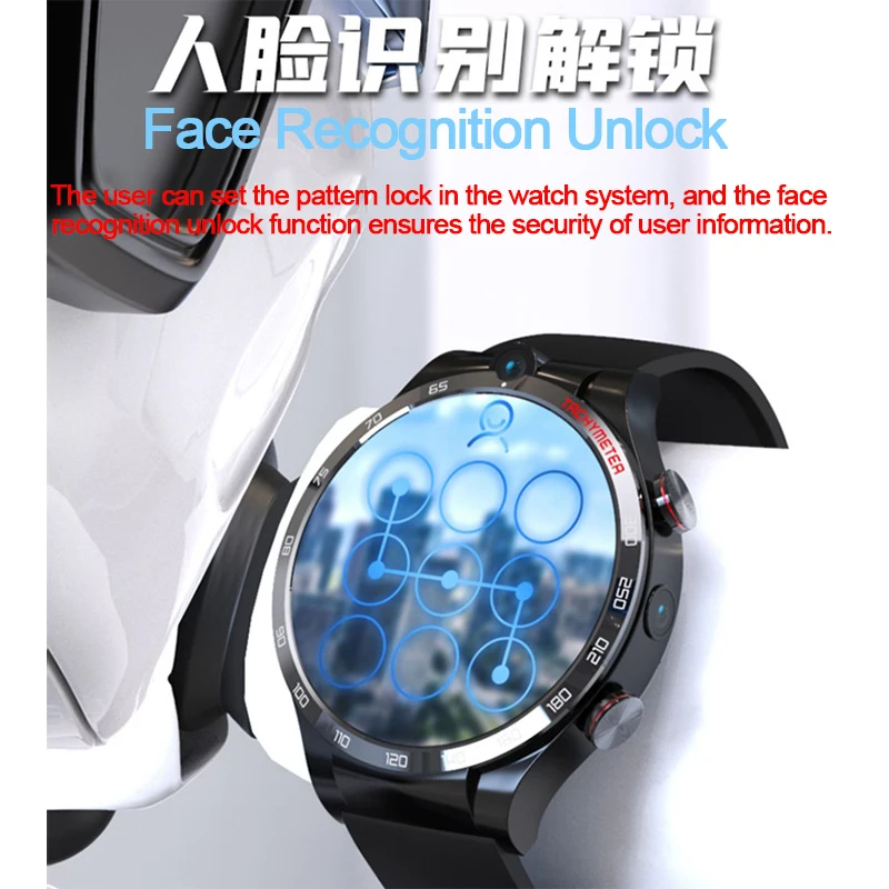 Смарт-часы с сенсорным экраном 1 6 дюйма 4G 4 + 128 ГБ Android 10 7 |