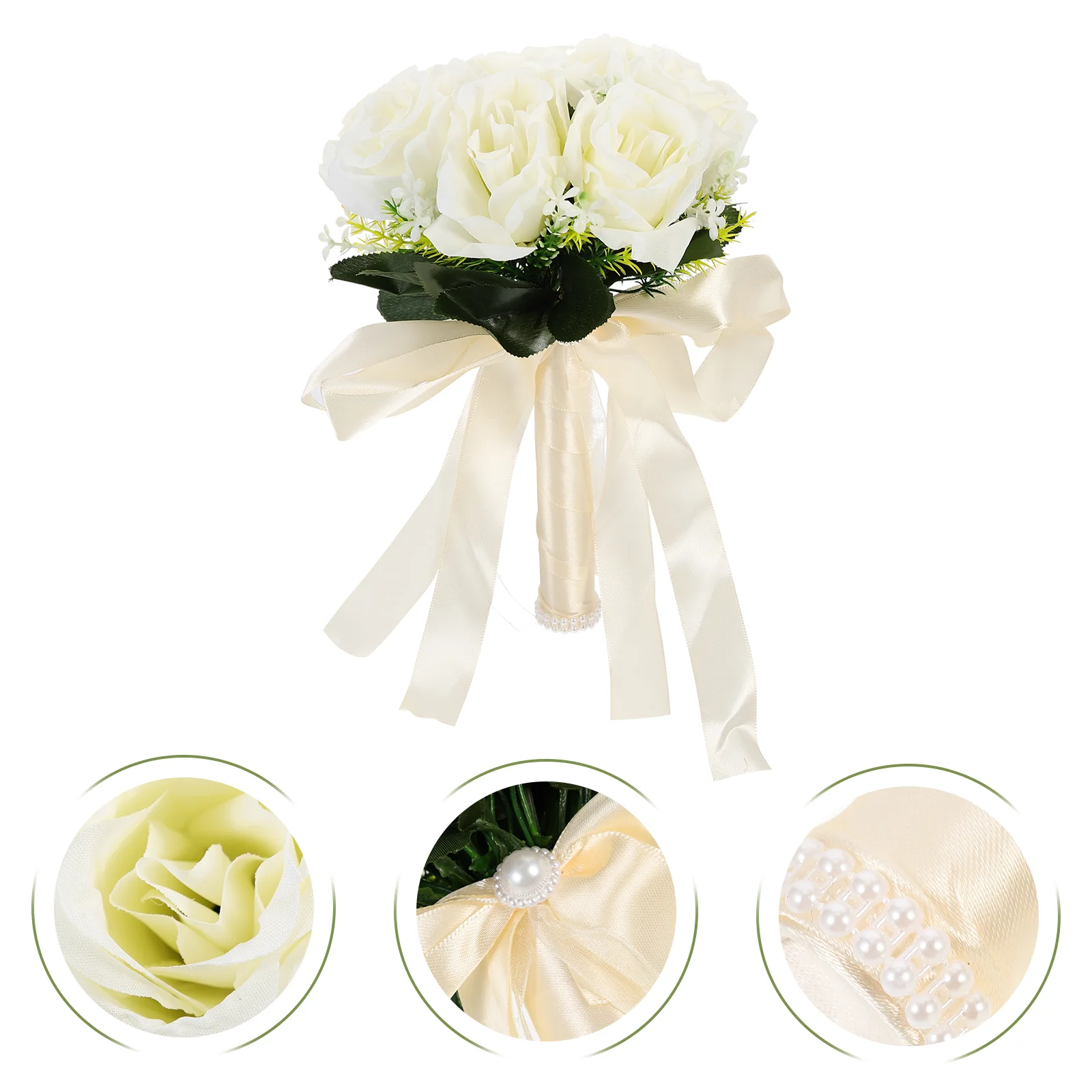 

Bouquet Wedding Flower Flowers Bridal Bouquets Rose Bride Fakebridesmaid Artificial Silk Holding Peony Hand Faux Tossing Diy