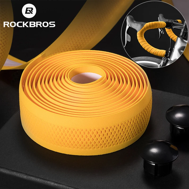 

Велосипедная ручка ROCKBROS, задняя пробка для руля велосипеда, спортивный бандаж, изогнутая лента EVA, 2 штекера, велосипедные аксессуары