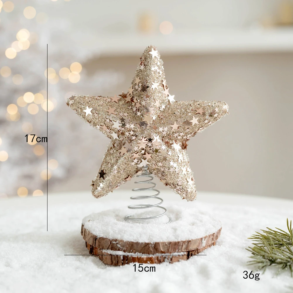 Праздничный домашний акцент цвета шампанского серебристо-розовой звезды