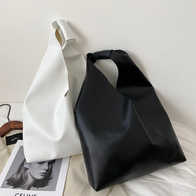 

2023 New Leather Totes Bags Women Casual Wild Ladies Hobos Large Capacity Shoulder Girls Simple Female Messenger Bag Handbags