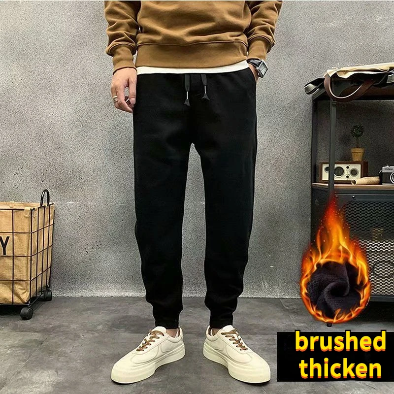 Зимние брюки Свободные тренировочные повседневные джоггеры корейские