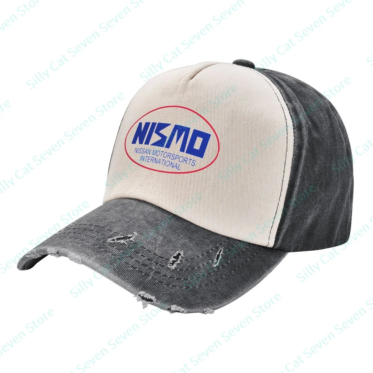 

Fashion Nismo cowboy Baseball Cap Men Women Vintage adjustable Mixed color stitching Baseball Cap Washed Dad Hat