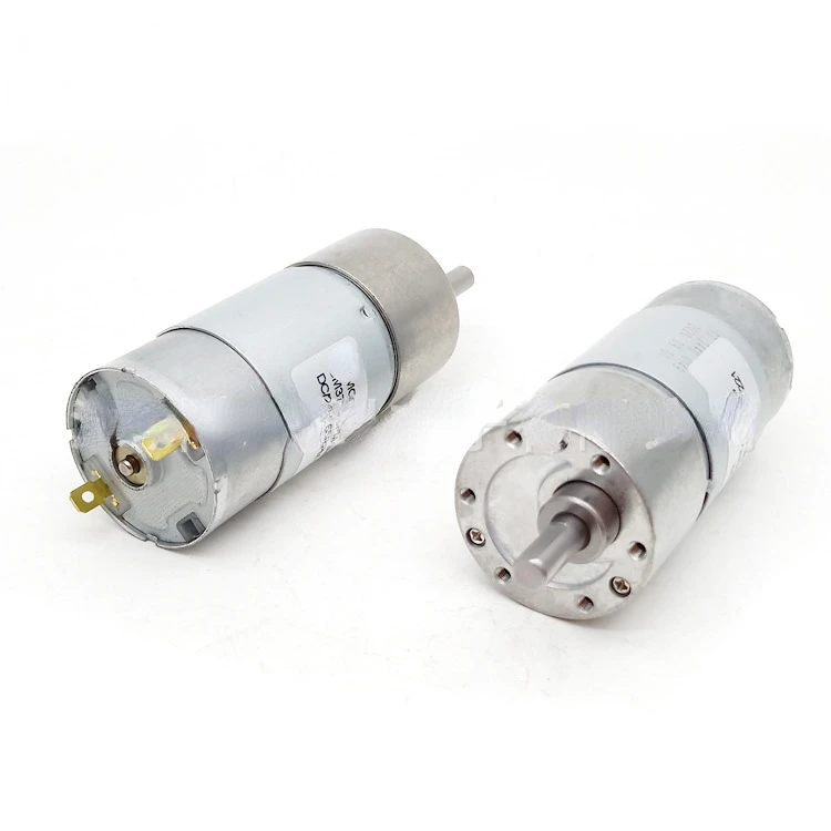 

Factory Direct Supply 37mm Gear Reduction Gearbox Eccentric Outlet Shaft 550 Motor DC Reduction Motor Adjustable Speed