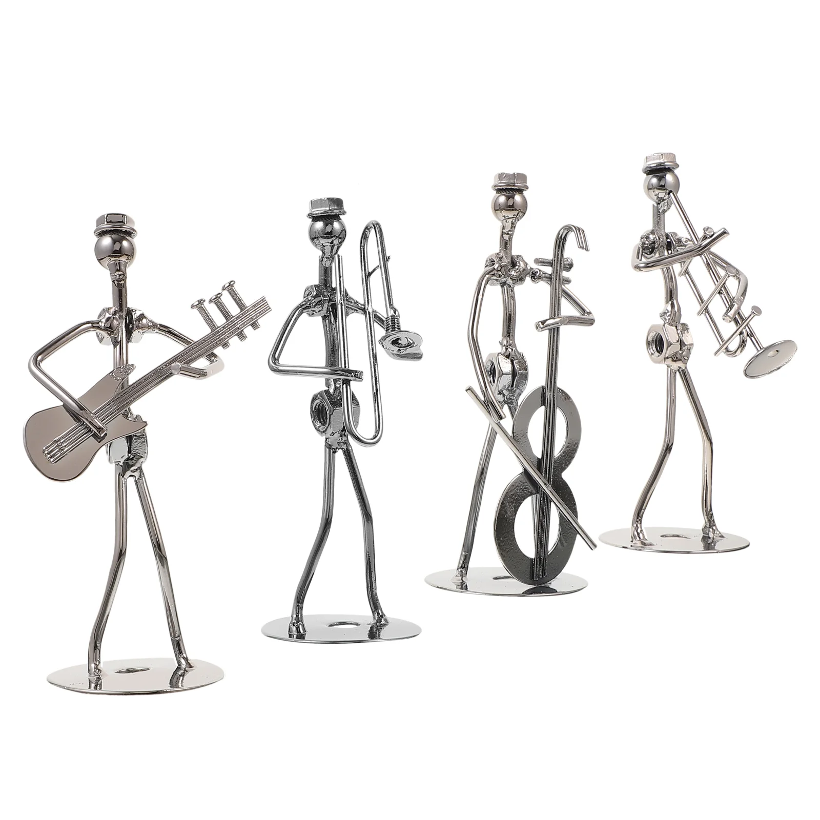 

Band -shaped Adornment Music Performance Statue Musician Craft Decor Minimalist Bandsman Figurine