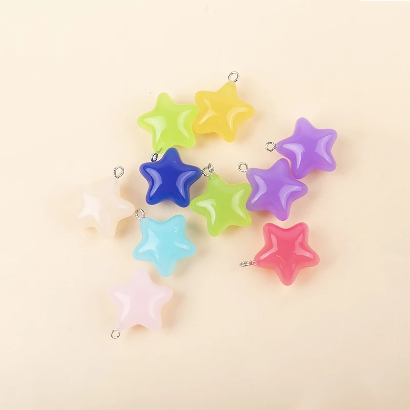 10 шт./упаковка круглые подвески-звезды