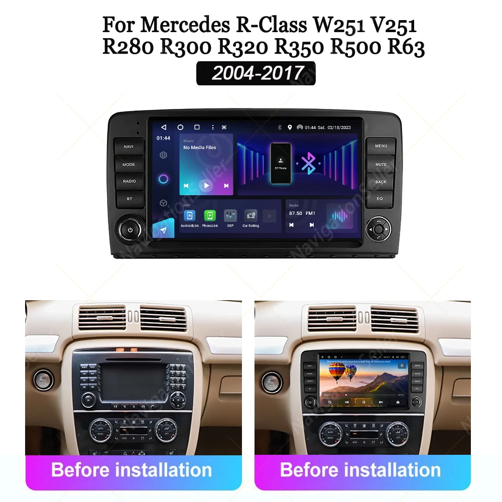 Для Mercedes W251 головное устройство R Class R350 R320 R300 R280 Android стерео радио мультимедиа CarPlay