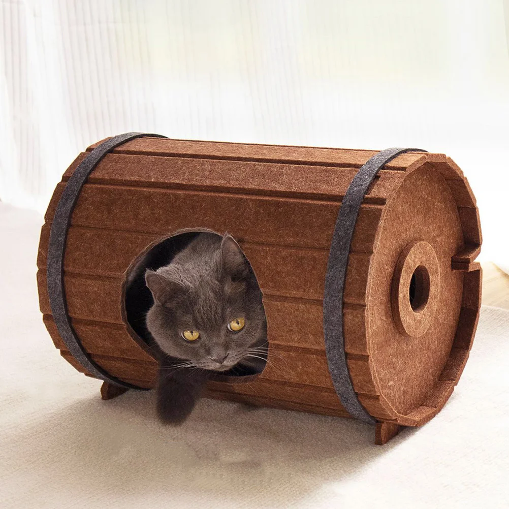 

Pet Supplies Cat Supply Bed Houses Anti-scratch Felt Small Pets Nest Convenient Cave Sleeping