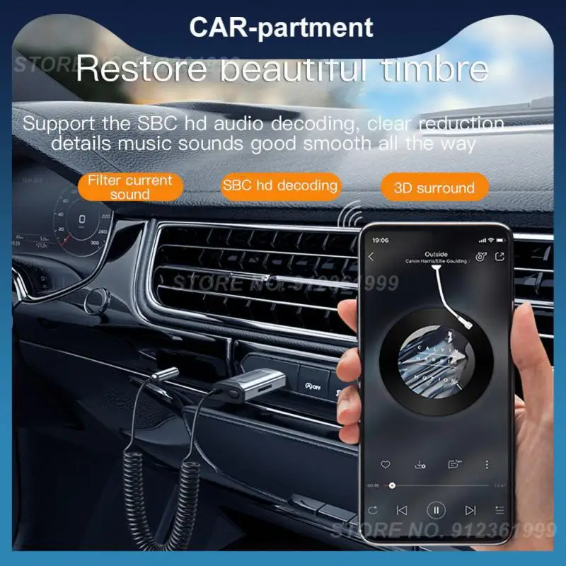 

Адаптер Bluetooth Plug And Play, высококачественный многофункциональный аудио адаптер Bluetooth, чистый вызов без шума, 3,5 мм