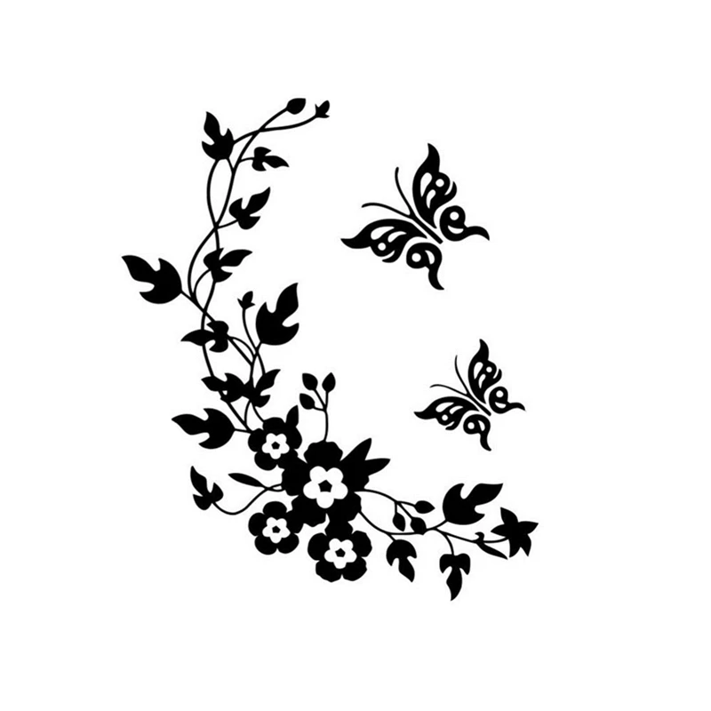 

ПВХ наклейка на стену бабочка цветок