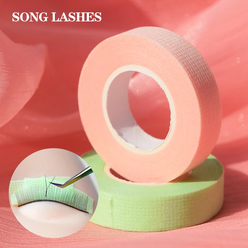 

SONG LASHES Pink green paper tape with moderate viscosity Soft sealed sterile eyelash transplantation