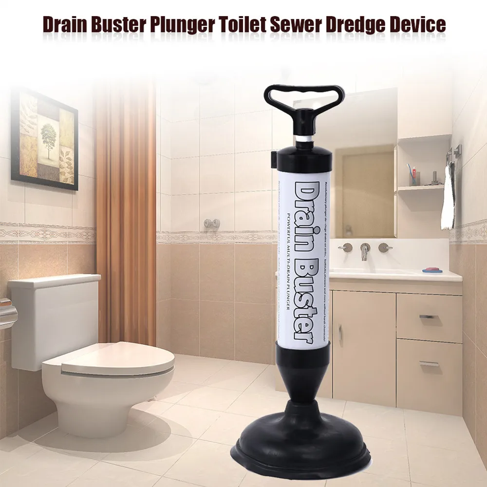 

Original Powerful Manual Drain Buster Strong Plunger Toilet Sewer Dredge Device Inflator Toilet Plungers Vacuum Toilet Dredger