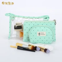 3pcs makeup bag cosmetic lipstick bags color transparent student girl toiletry wash bag outdoor on business trip travel