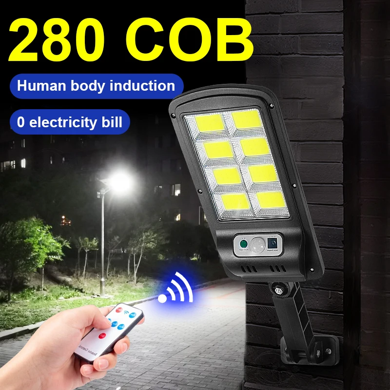 

Solar Street Lights Outdoor Solar Lamp With 3 Light Mode Waterproof Motion Sensor Security Lighting for Garden Patio Path Yard
