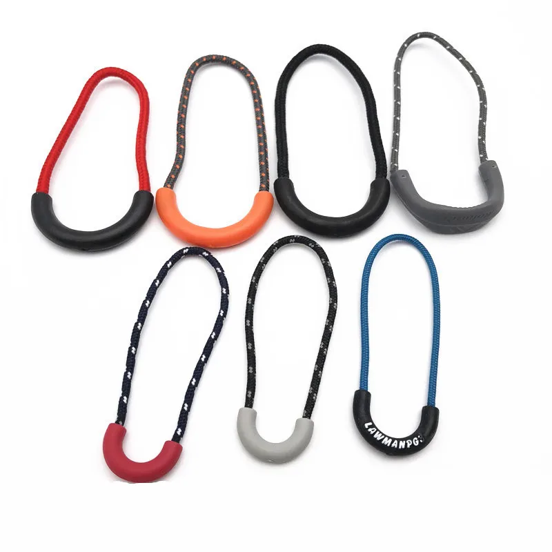 10pcs/pack Zipper head U-shaped Cord Zipper Pull Strap multiple colour Outdoor Zipper accessories