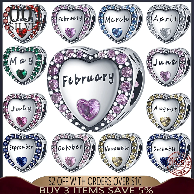 Шарм-бусина «Пандора» из серебра 925 пробы, 8 цветов