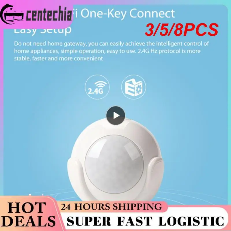 

3/5/8PCS Multi-device Controlled Wifi Burglar Alarm Devices Tuya Pir Motion Sensor Remote Control Tuya Wifi Smart Home