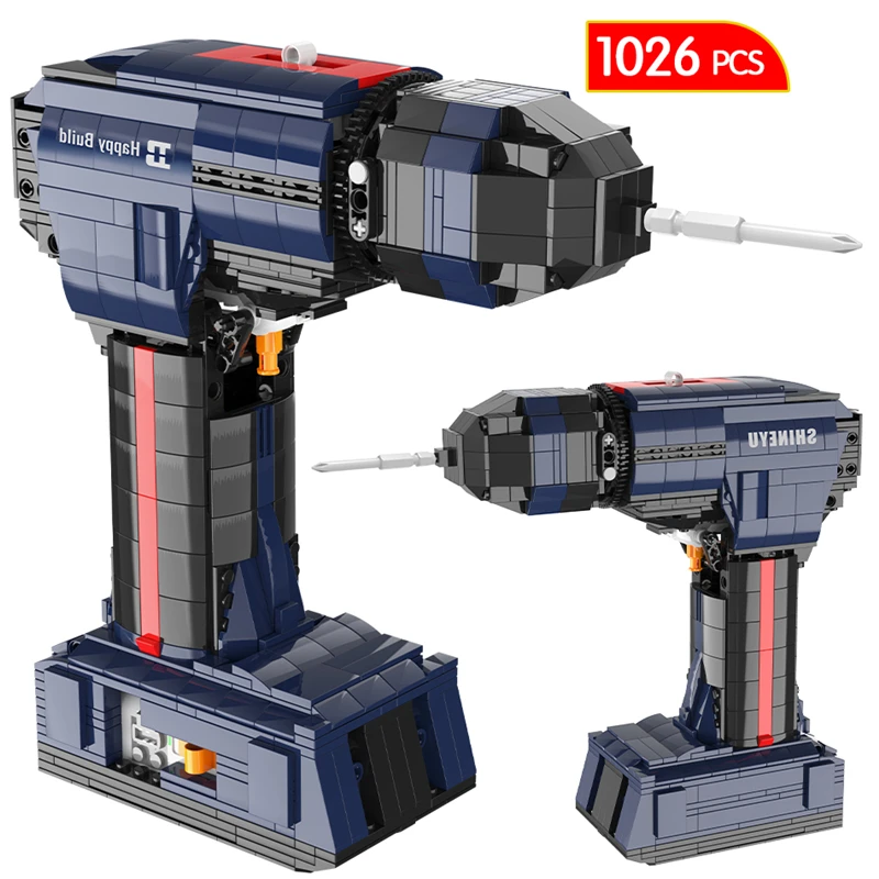

Compatible Electric Drill Nut Disassembly Match Tool Building Blocks Educational Assembled Brick Assembled Sets Toy for Children
