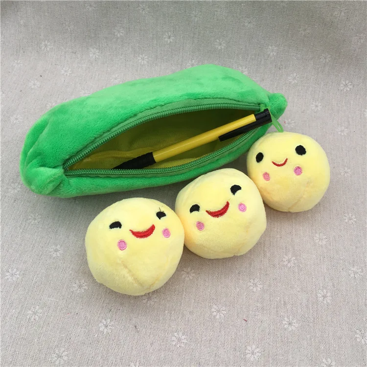 5pcs/lot Plush Pea Purse Kids Toys Birthday Gift Home Decor Dolls