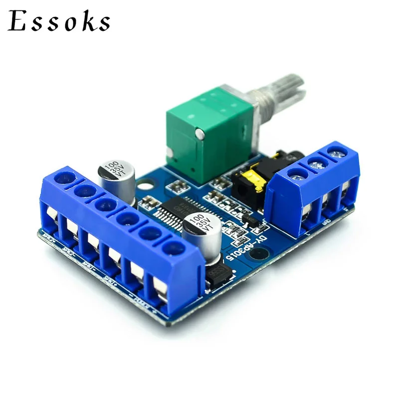 DY-AP3015 DC 8-24V 30W * 2 Class D двухканальный высокомощный стерео цифровой усилитель платы с регулируемым громкостью потенциометром