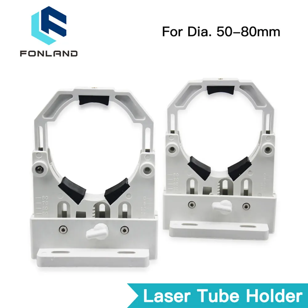 Enlarge FONLAND CO2 Laser Tube Holder Support Mount Flexible Plastic 50-80mm for 50-180W Laser Engraving Cutting Machine