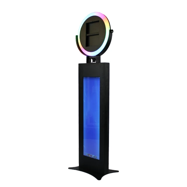 

Portable IPad Photobooth Machine Wedding or Party photo booth shell ipad Selfie IPad Photo Booth With Ring Light