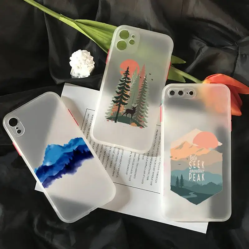 

Oak tree art Landscape Painting Phone Case matte transparent For iphone 7 8 11 12 13 plus mini x xs xr pro max cover