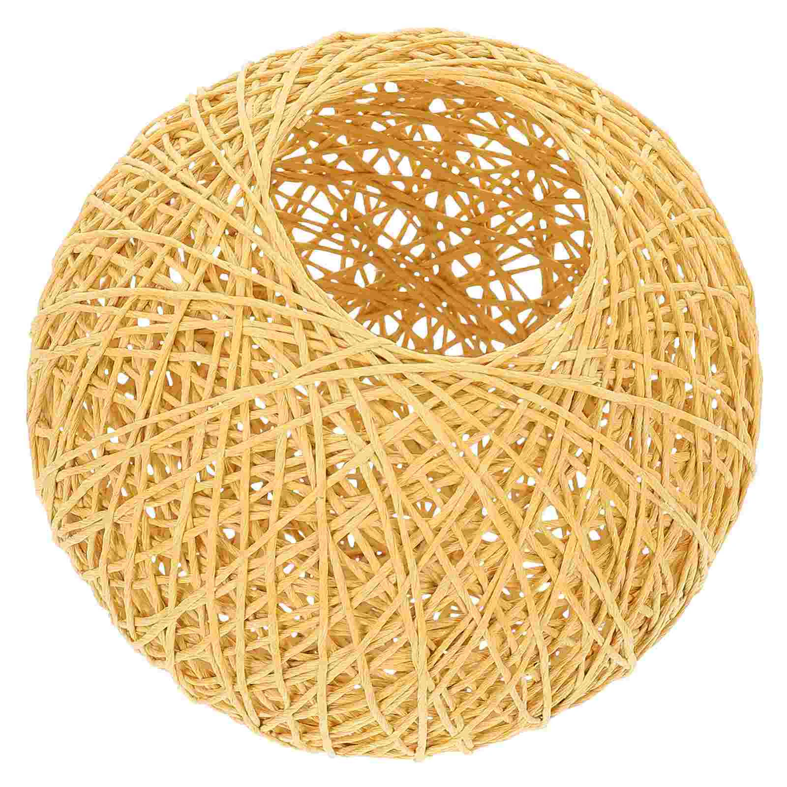 

Takraw Lampshade Home Ceiling Light Protector Dustproof Creative Chic Rattan Wall Sconce