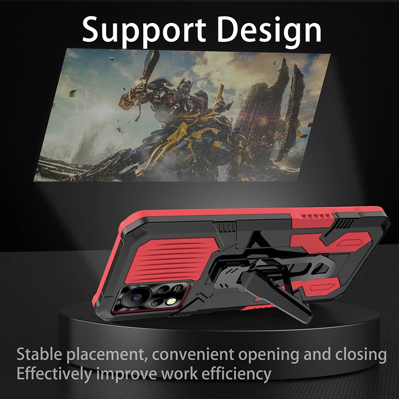 shockproof armor protection case for infinix hot 11 10 9 bracket back clip anti drop cover for infinix hot 10i 10s 11s nfc 9play free global shipping