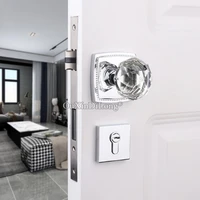 dhl shipping luxury crystal knobs door lock set entrance privacy living room bedroom bathroom silent door lock double door locks