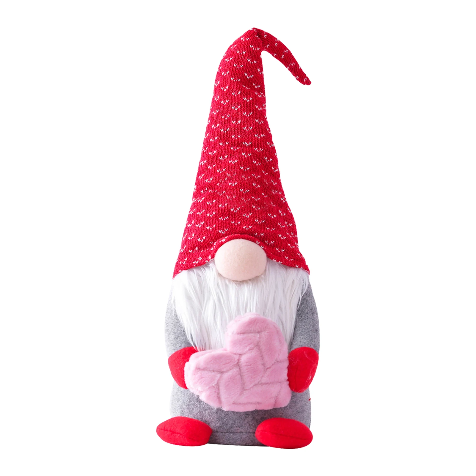 

Valentine's Day Doll Ornaments Plush Tomte Gnome Dolls Stuffed Faceless Dwarf Figurines Home Table Holiday Decor 1Pc S / L