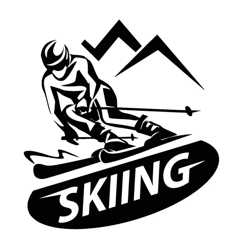 

Fashion Pattern of Skiing Vinyl Decals Bumper Car Tail Decorative Stickers High-qaulity 16CM*17.1CM