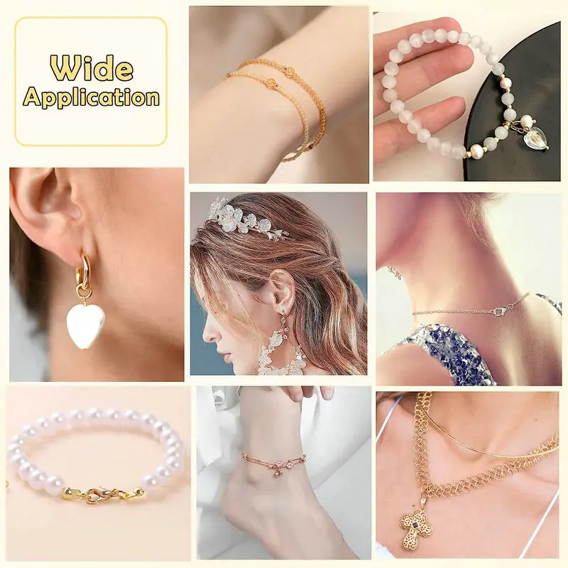 Brass Crimp Beads Tips Knot Covers Kit  Crimp Beads Covers Kit with Bead Crimping Pliers Tool for for Jewelry Making Supplies