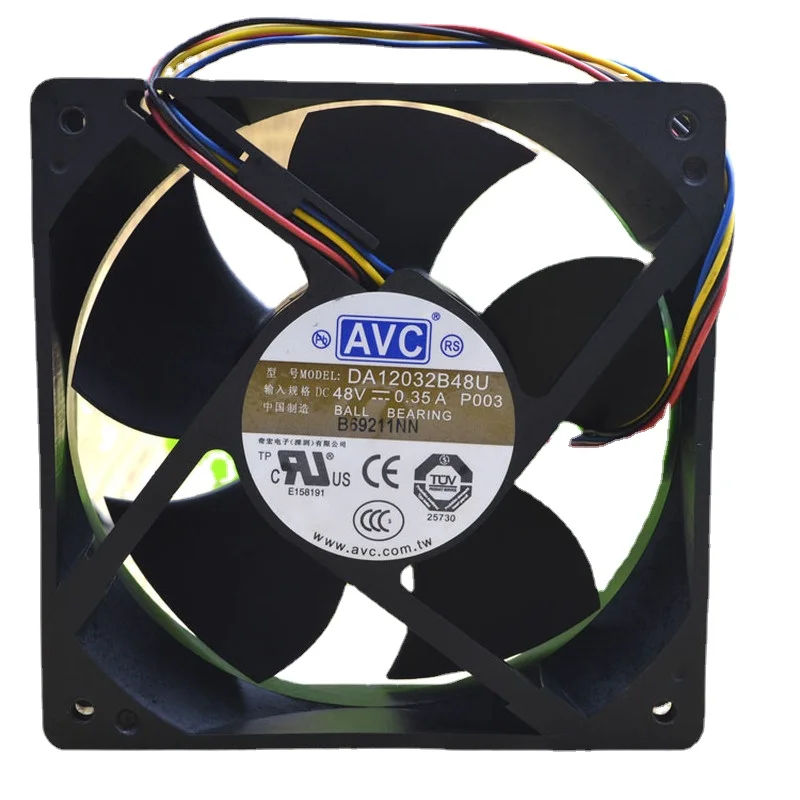 

New CPU Cooling Fan AVC DA12032B48U 48V 0.35A Dual Ball Cooling Fan 12cm 12032 120*120*32mm