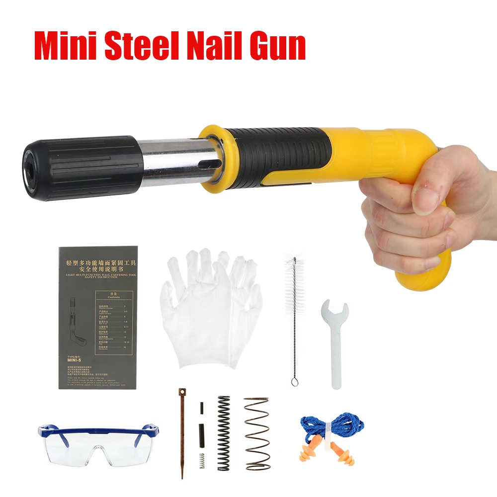 25mm Nail Ceiling Wall Anchor Wire Slotting Steel Nails Guns Nailing Nailer Power Tool Home Wall Fastener Mini Rivet Tool Set