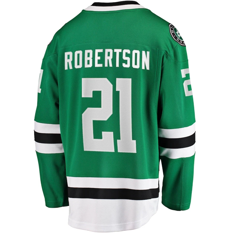 2025 Custom Embroidery Dallas Hockey Jersey Men Women Youth Kelly Green Ice Uniform