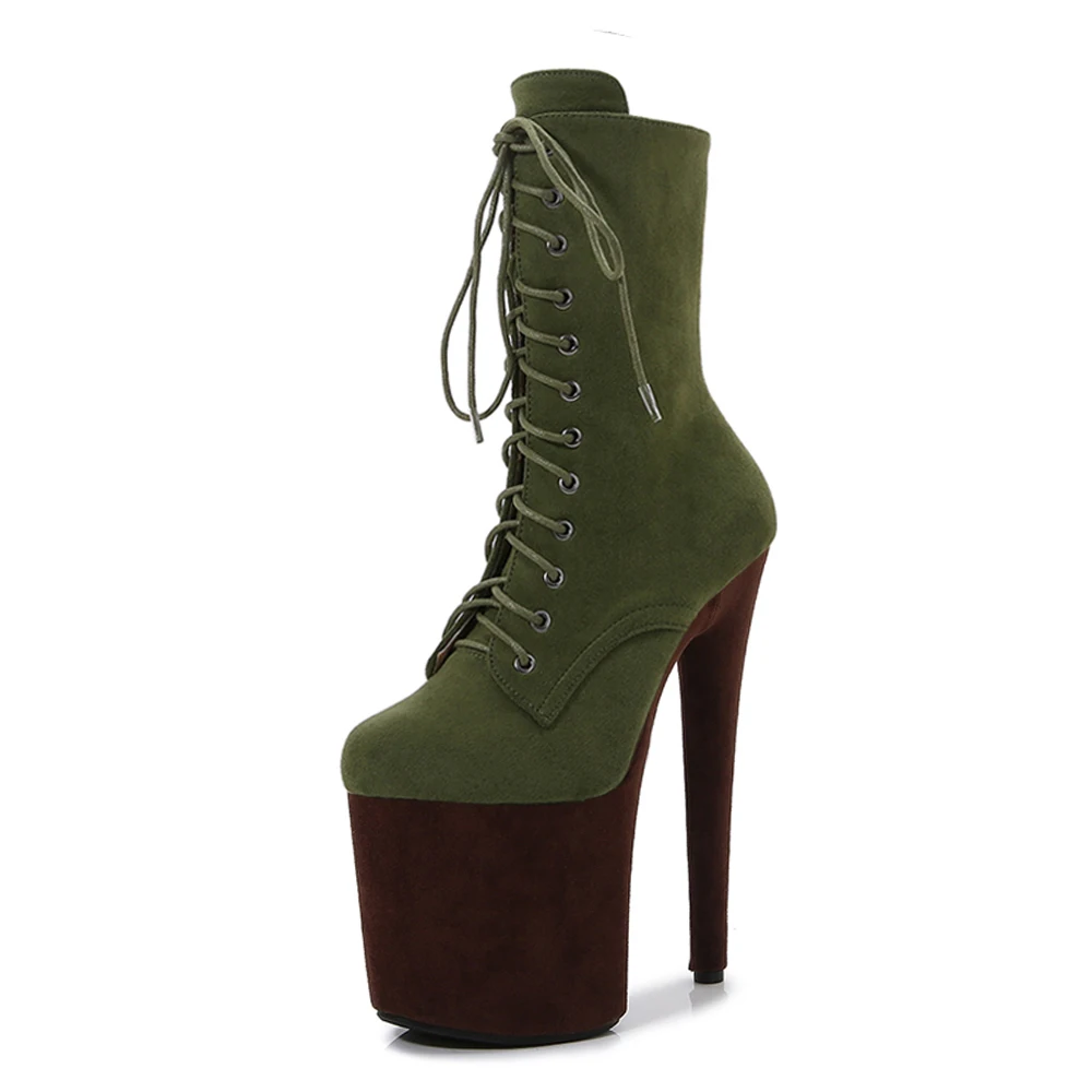 

Ботильоны женские зимние на платформе и высоком каблуке 20 см