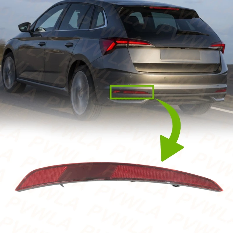 

Отражатель заднего бампера без лампочек для Skoda Scala 2019 2020 2021 2022 2023 2024, автомобильные аксессуары, сигнальная лампа