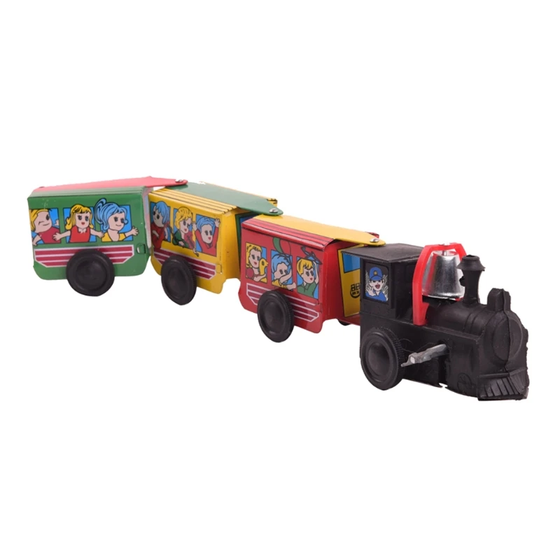 

Retro Clockwork Wind Up Train Mechanical Metal Toy Children Educational Gifts for Kids Age 3 Years and Up