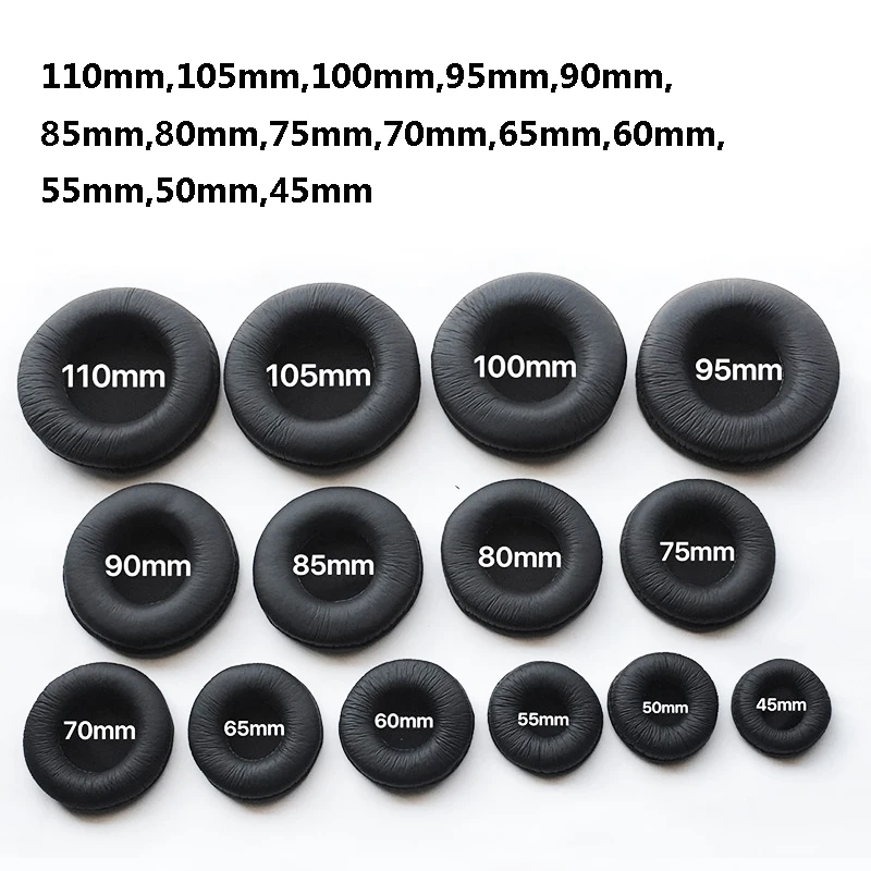 Амбушюры для наушников подушечки со складками в виде лягушки кожаные