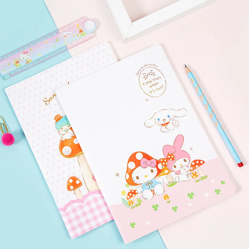

Kawaii Sanrio, семейный блокнот Hellokittyed My Melody, милый мультяшный Дневник для детей и студентов, книга для упражнений