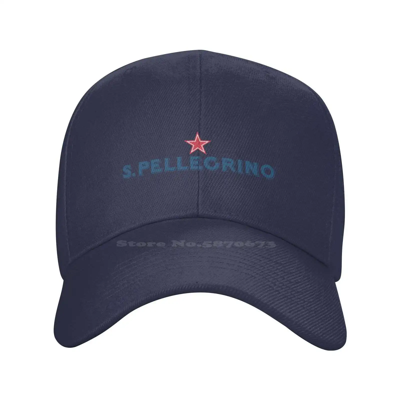 

San Pellegrino Logo Printed Graphic Brand Logo High-quality Denim cap Knitted hat Baseball cap
