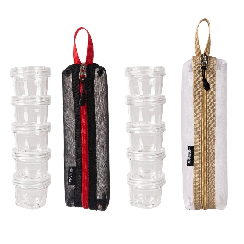 

Портативные бутылки для приправ на открытом воздухе, наборы из 5 предметов для кемпинга, пикника, рыбалки, барбекю, коробка для