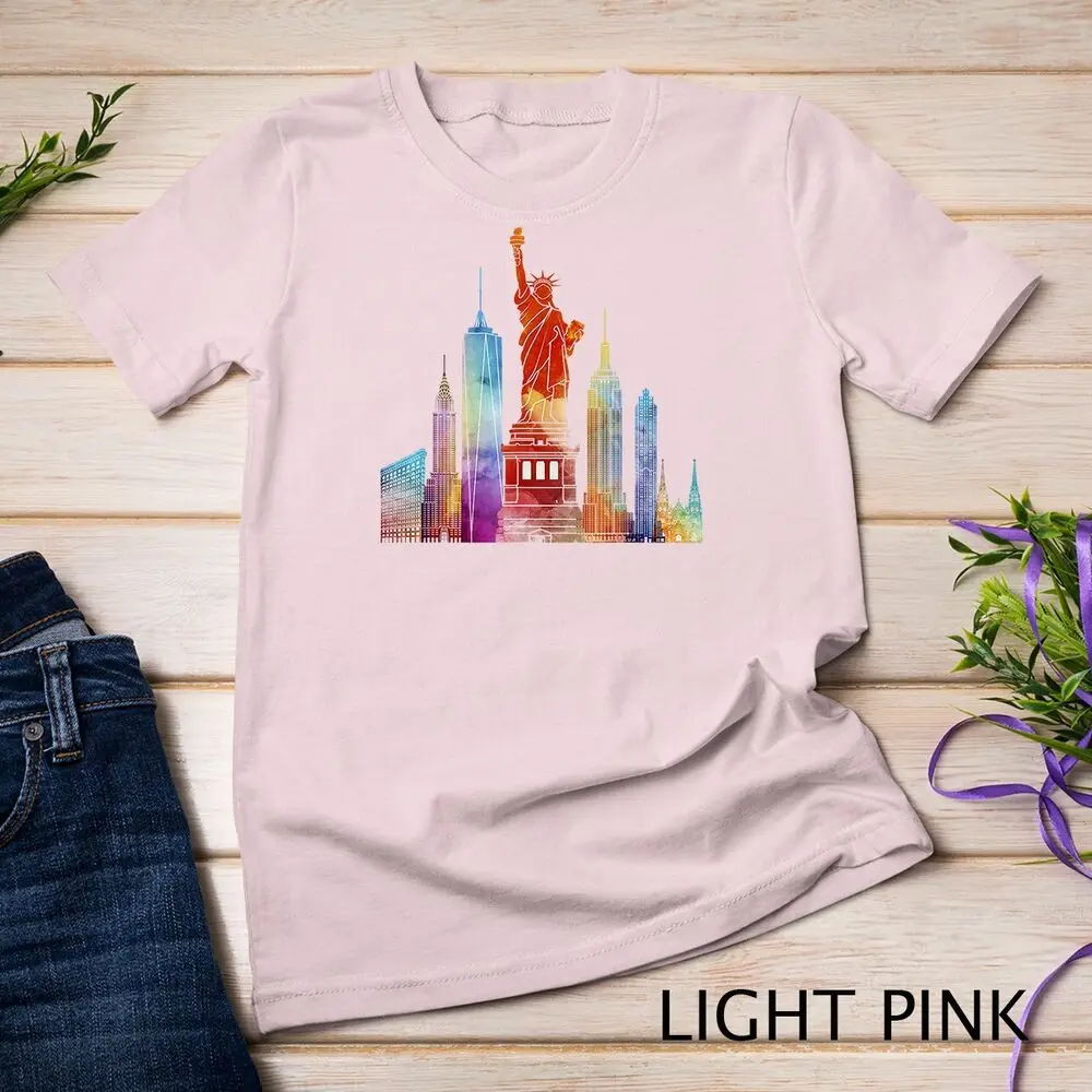 Футболка унисекс Акварельная Статуя Свободы Нью-Йорк
