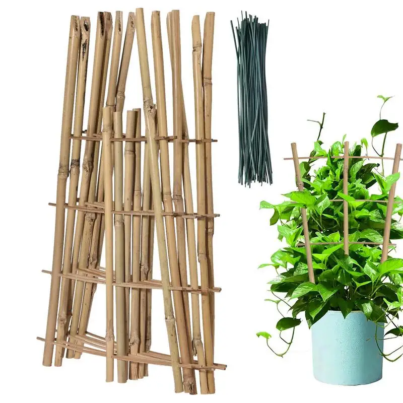 

Garden Small Plants Bamboo Square Trellis 6 Pack Climbing Natural Bamboo Trellis Plant Support Trellis Garden Trellis Support
