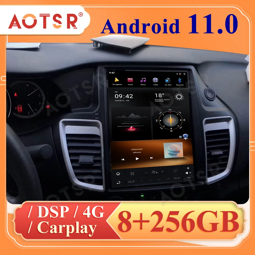 

Car radio For Honda Accord 9 2012-2017 Android 11 Tesla Style Multimedia Player Auto Recoder Head Unit