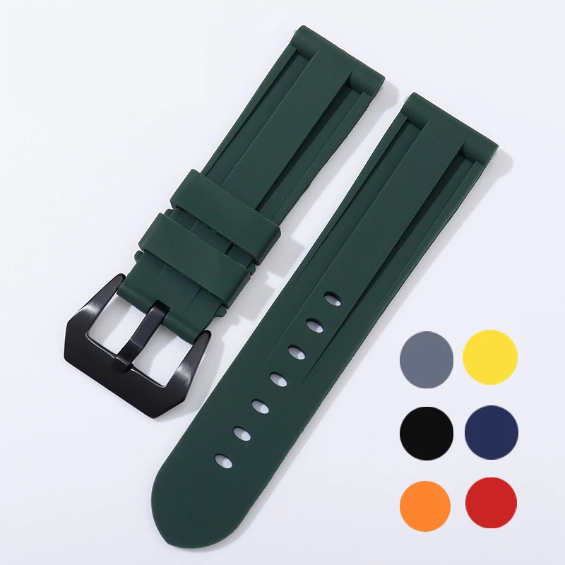 Ремешок силиконовый для часов сменный Браслет из нержавеющей стали с пряжкой