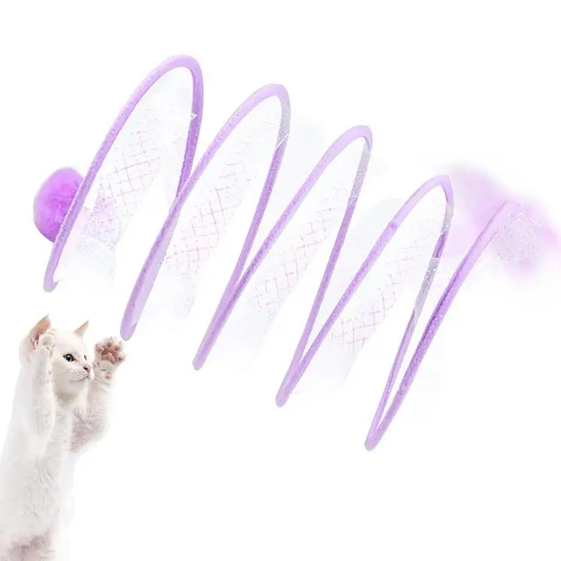 

Pet Cat Tunnel Tube S Type Cat Tunnel Tube Toy Spring Folded Cat Tunnel Spring Toy Cat Interactive Tunnel Maze For All Breeds